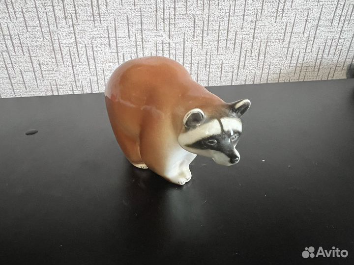 Фарфоровые статуэтки енот СССР