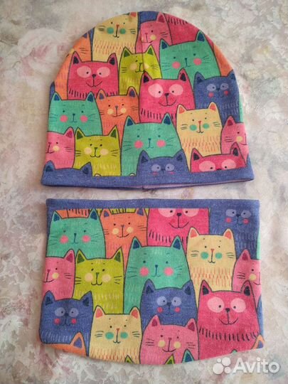 Шапка и снуд для девочки(два вида)
