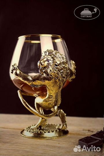 Бокал коньячный львы