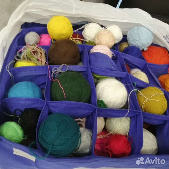 Нитки мулине шерстяные, для, вышивания, много