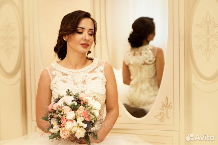 Вечерняя/свадебная прическа/макияж