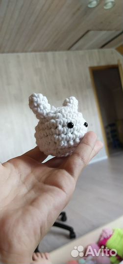 Плюшевый зайка крючком