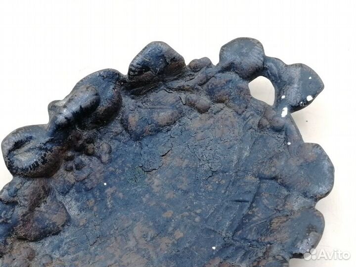 Каслинское литье Пепельница корзинка с жуком 1957