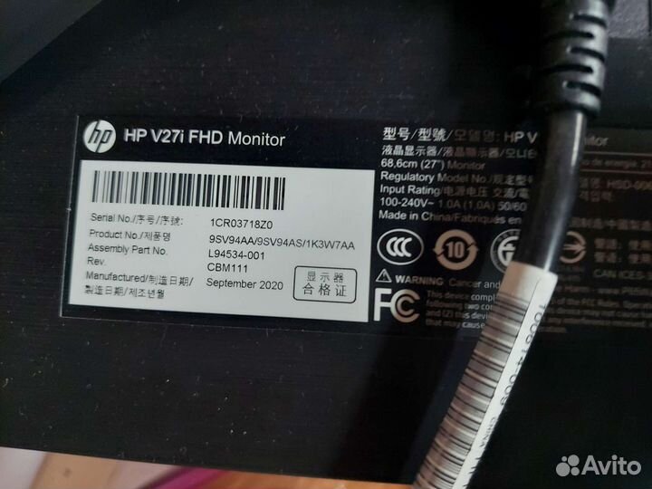 Монитор hp 27f
