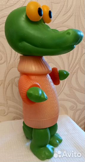 Крокодил пластмассовый СССР, 37 см