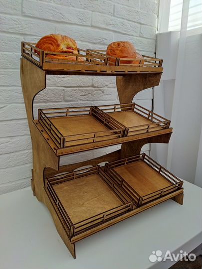 Подставка для булочек витрина хранение выпечки