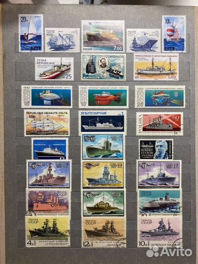 Почтовые марки корабли (флот)