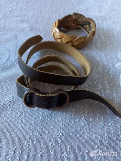 Ремень кожаный СССР винтаж, кошелек, браслет кожа