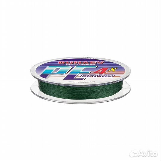 Шнур dunaev braid PE X4 150m 0.16мм (9,9 кг) Зелен