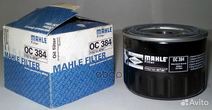 Фильтр масляный OC384 Mahle/Knecht