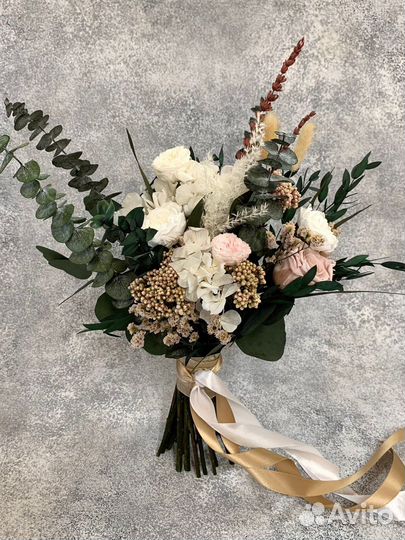 Свадебные букеты из сухоцветов