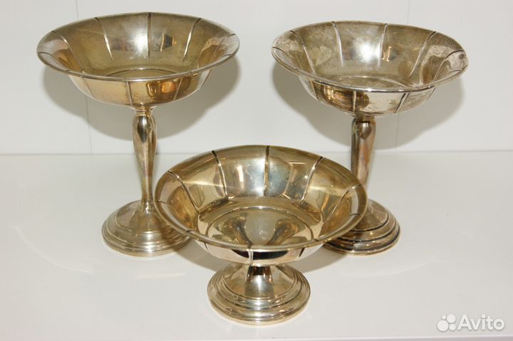 Серебро 925 Ваза конфетница антиквариат