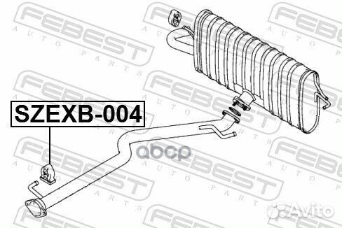 Кронштейн крепления глушителя szexb-004 Febest