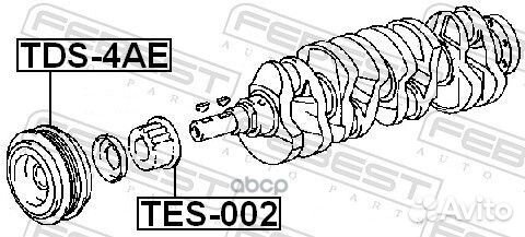 Шкив зубчатый коленчатого вала TES002 Febest