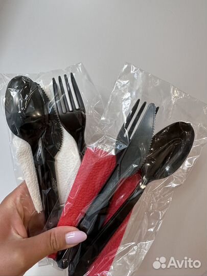 Набор столовых приборов одноразовый вилка ложка