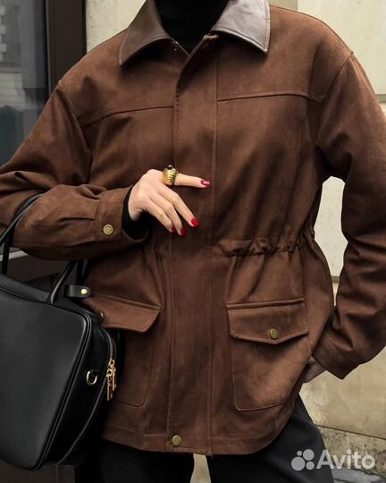 Куртка Old Money с акцентом на талии плащевка