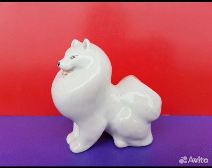 Статуэтка Шикарный Собачок Шпиц Лфз Сделано в СССР