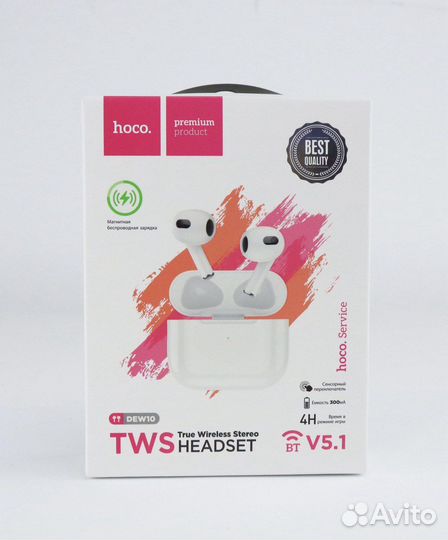Наушники bluetooth hoco DEW10 Original series TWS