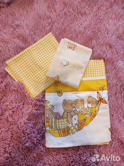 Комплект бортики в кроватку крепление д/ балдахина