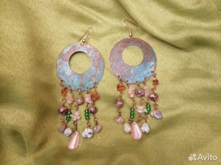 Серьги, ожерелье, четки