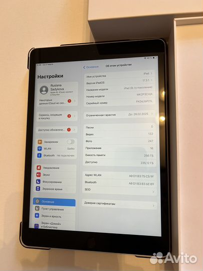 iPad 10.2 (2021) Wifi 256gb новый