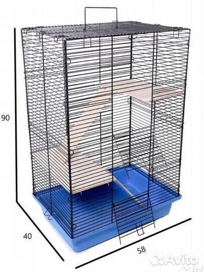 Новая клетка высотой 90см для шиншиллы/дегу и др