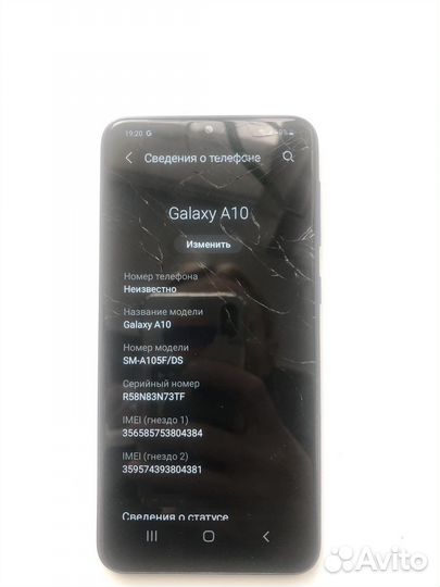 Телефон samsung а10