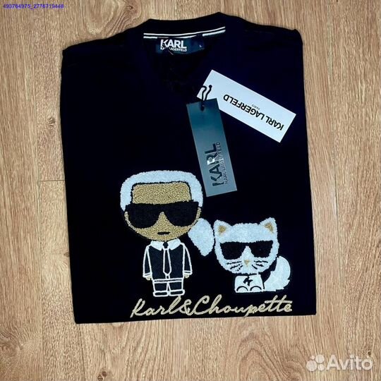 Футболка Karl Lagerfeld черная S XL XXL (Арт.58058)