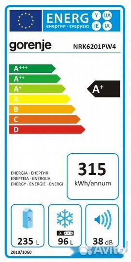 Холодильник Gorenje NRK6201PW4