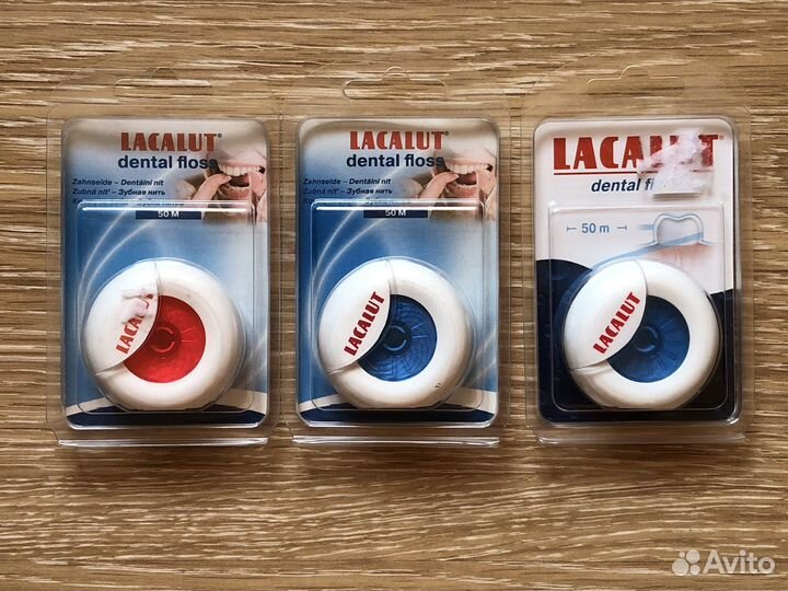 Lacalut dental floss зубная нить 50м мятная