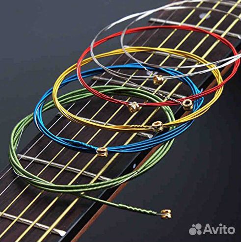 Струны цветные гитара электрогитара акустическая