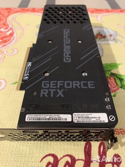 Palit RTX 3070 Gaming pro Гарантия