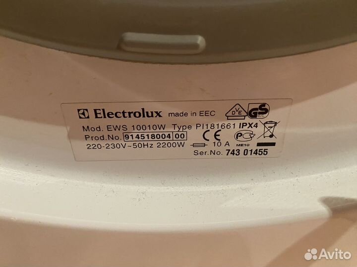 Стиральная машина electrolux