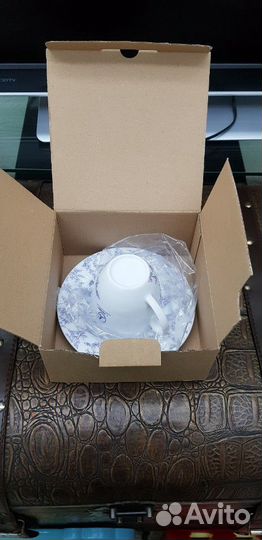 Чашка фарфоровая новая в упаковке