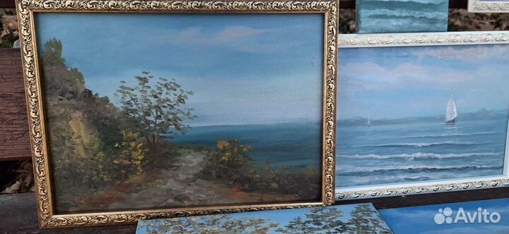 Картина маслом пейзаж на набережной таганрог