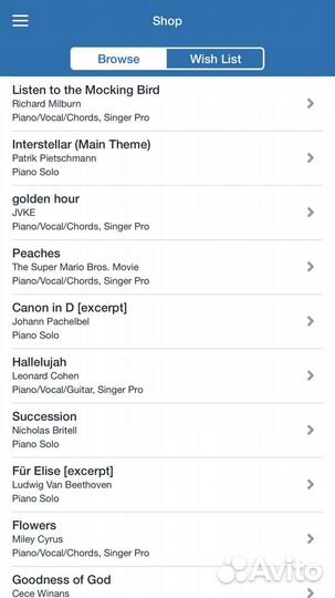 Продам любые ноты с сайта musicnotes