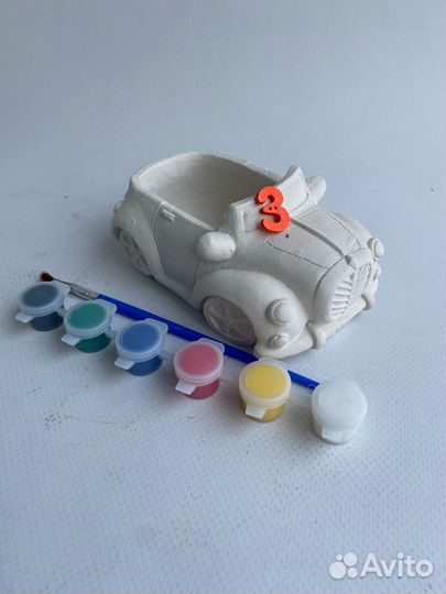 Набор для раскрашивания. Машинки из гипса