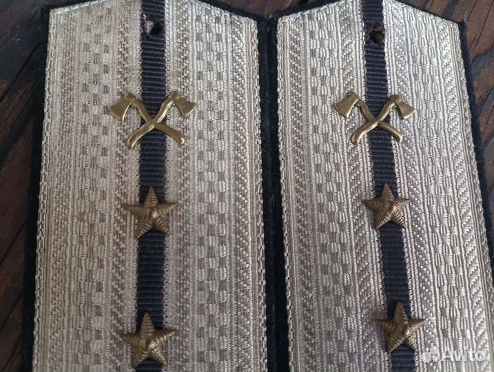 Погоны парадные капитан инженер ркка копия 15.5 см