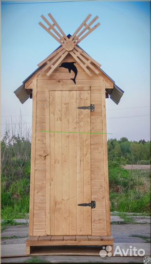 Дачный туалет деревянный ART132