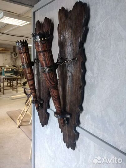 Люстры светильники из массива дерева