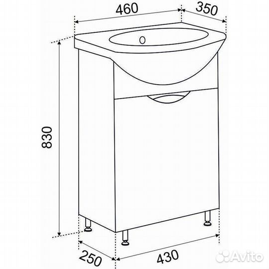 Тумба с раковиной