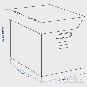 Pappis паппис Коробка с крышкой, коричневый, 25x34