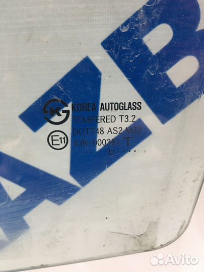 Стекло передней двери hyundai solaris 1 1.4 мт сед