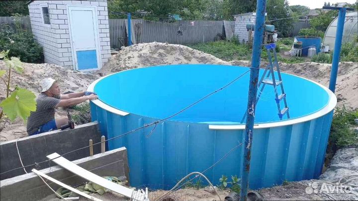 Пластиковый круглый бассейн с доставкой по РФ
