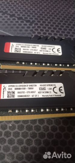 Оперативная память ddr4 hyperx fury 16gb 3200 мгц