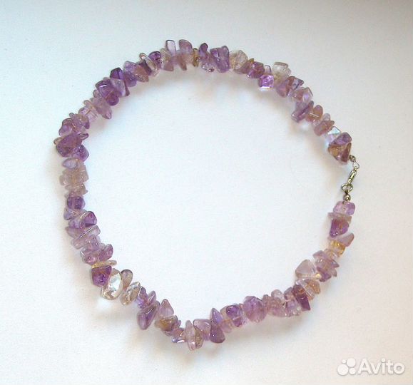 Аметист Бусы Колье Ожерелье Натуральный Камень