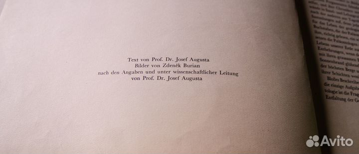 Menschen Der Urzeit Немецкая книга динозавры 1960