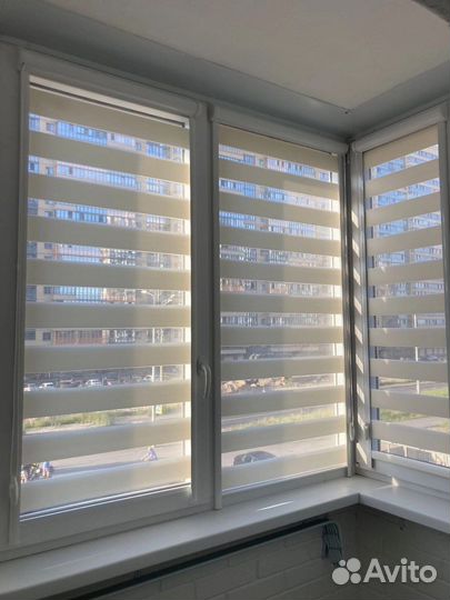 Рулонные шторы зебра