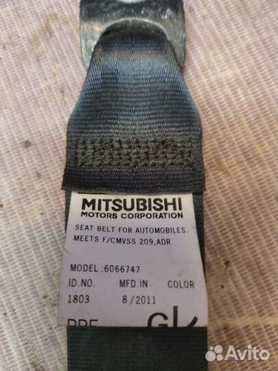 Ремень безопасности Mitsubishi Outlander Xl CW5W