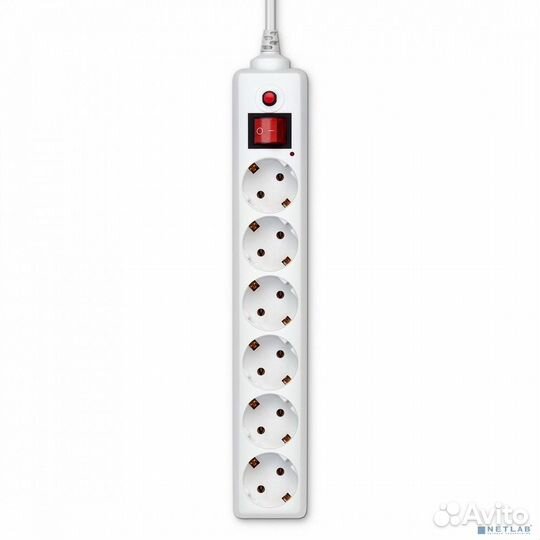 Buro Сетевой фильтр, 6 розеток, 3 метра, (600SH-3-W), белый (коробка) 992266